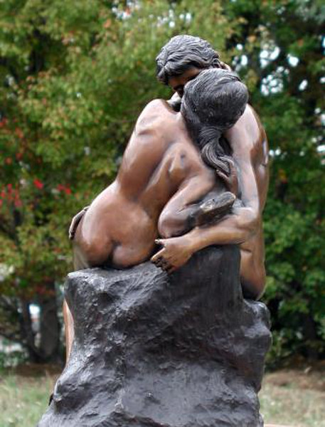 The Kiss By Rodin Bronze Sculpture Lovers Replica Art Museum Statue